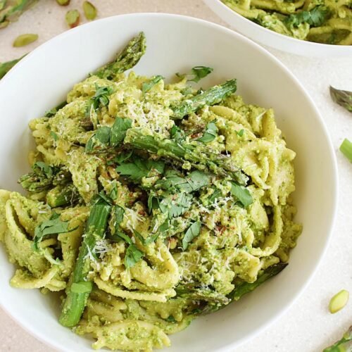 Asparagus Pesto Pasta spring dinner