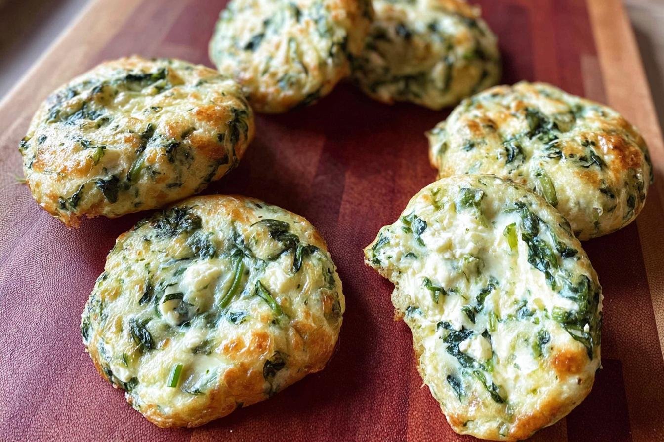 Easy Spinach Cottage Cheese Flagels