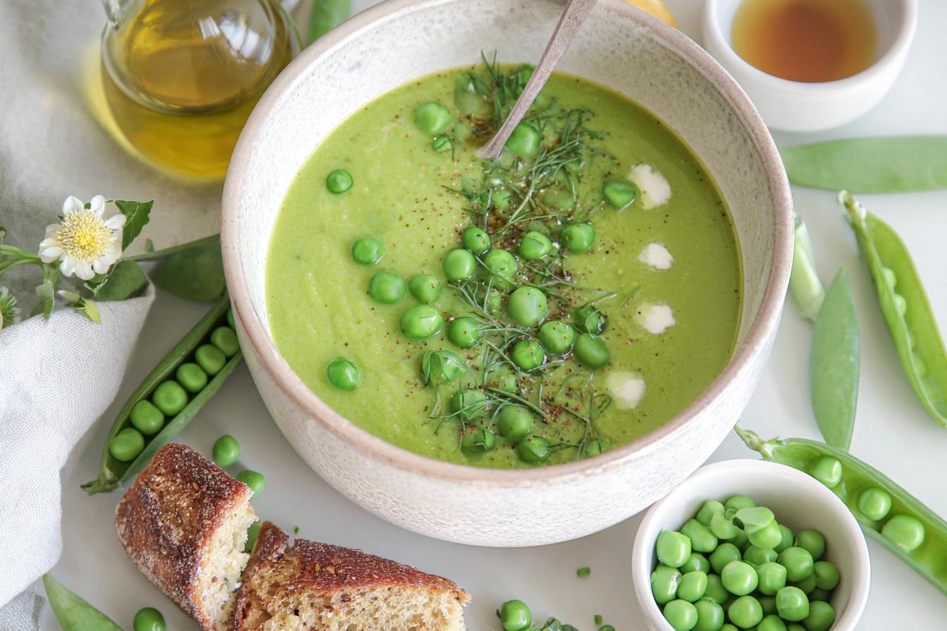 Fresh Pea Soup spring dinner