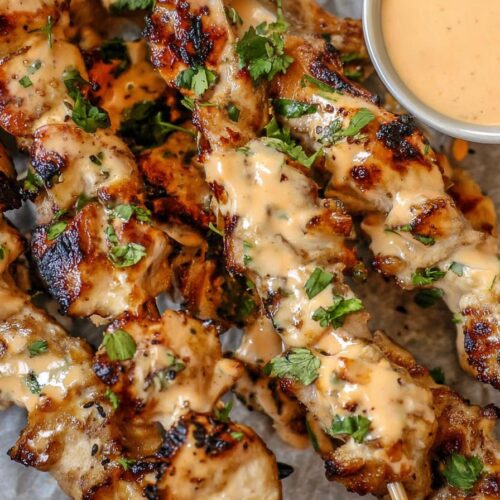 Bang Bang Chicken Skewers
