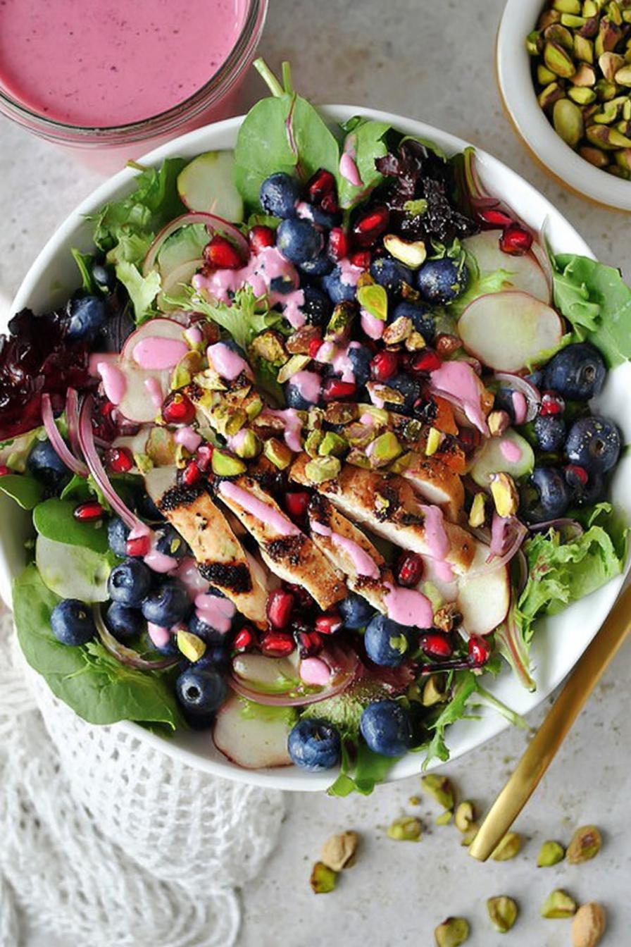 Blueberry Pistachio Spring Salad