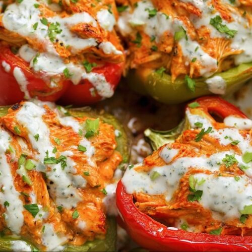 Buffalo Chicken Stuffed Peppers