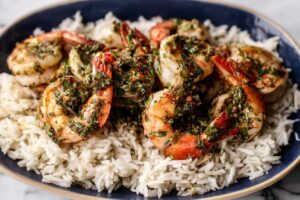 Chimichurri Shrimp with Coconut Rice