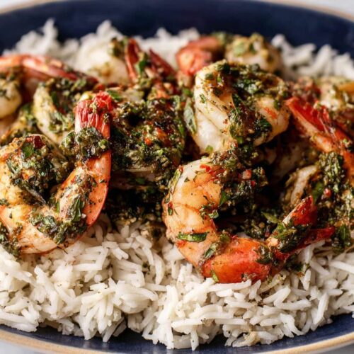 Chimichurri Shrimp with Coconut Rice