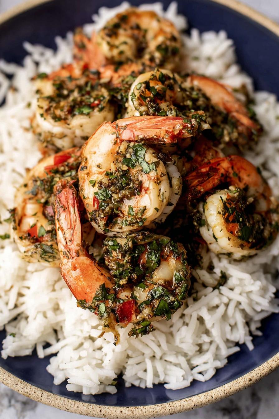 Chimichurri Shrimp with Coconut Rice