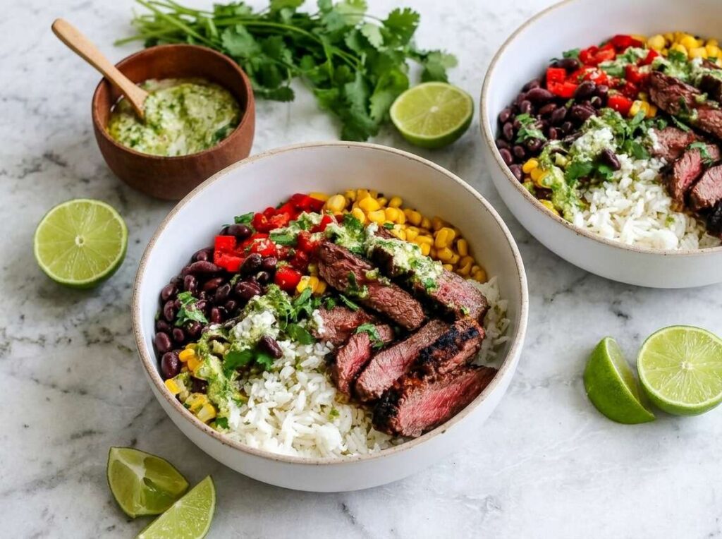 Cilantro Lime Steak Bowls