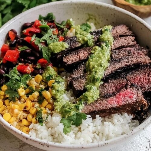 Cilantro Lime Steak Bowls