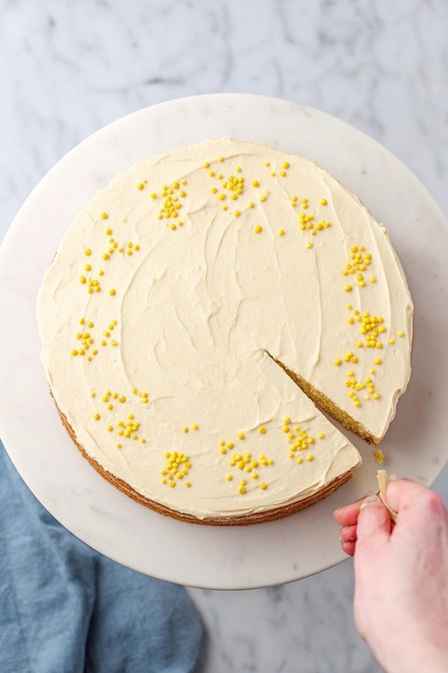 Cornbread Cake with Honey Buttercream