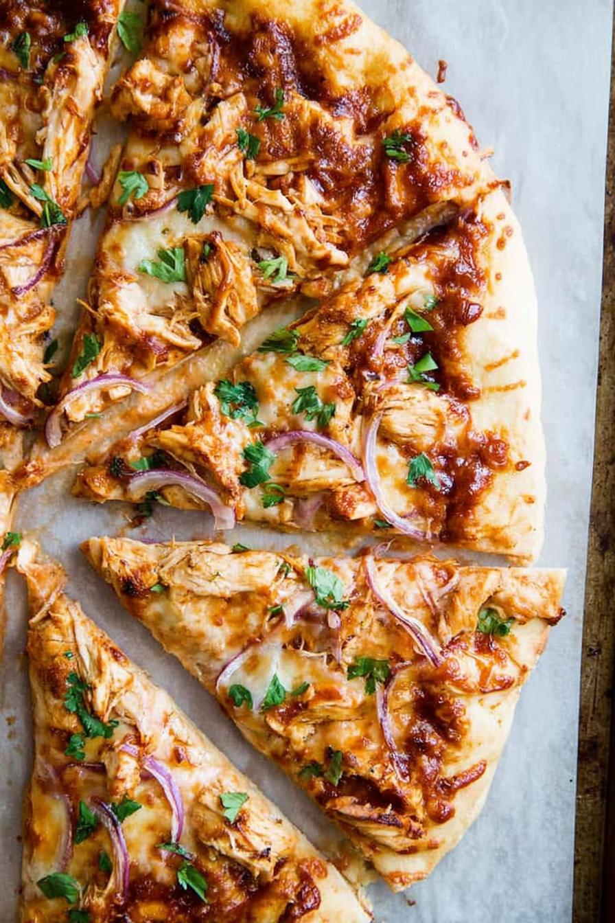 Easy BBQ Chicken Pizza