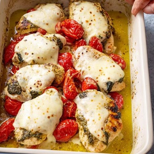 Easy Pesto Chicken Bake
