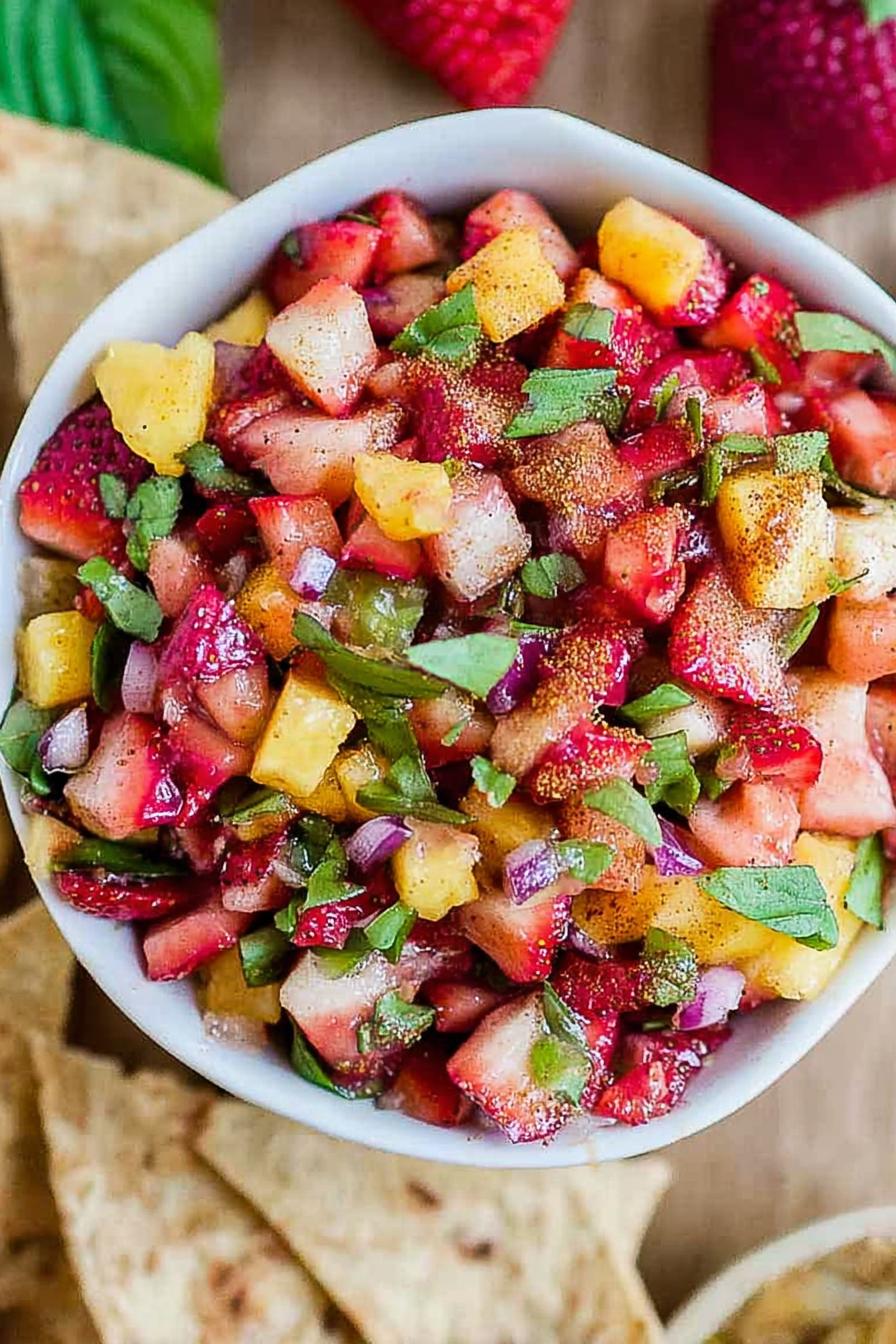 Fruit Salsa with Cinnamon Chips