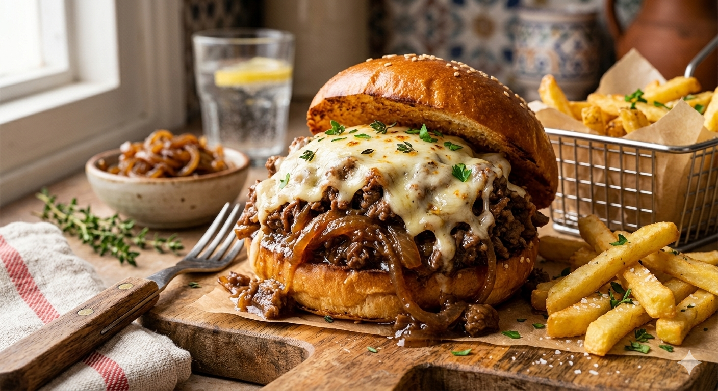 French Onion Beef Sloppy Joes