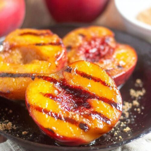 Grilled Peaches with Cinnamon and Brown Sugar