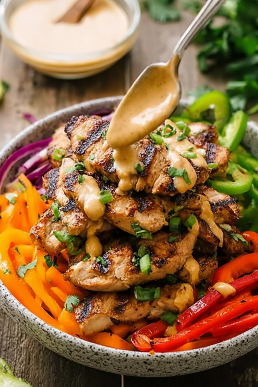 Healthy Bang Bang Chicken Bowl
