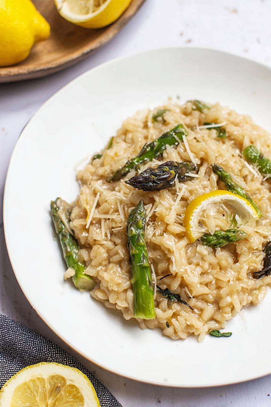 Instant Pot Lemon Asparagus Risotto