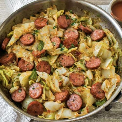 Kielbasa and Cabbage Skillet