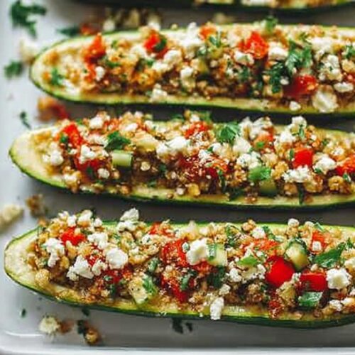 Mediterranean Stuffed Zucchini