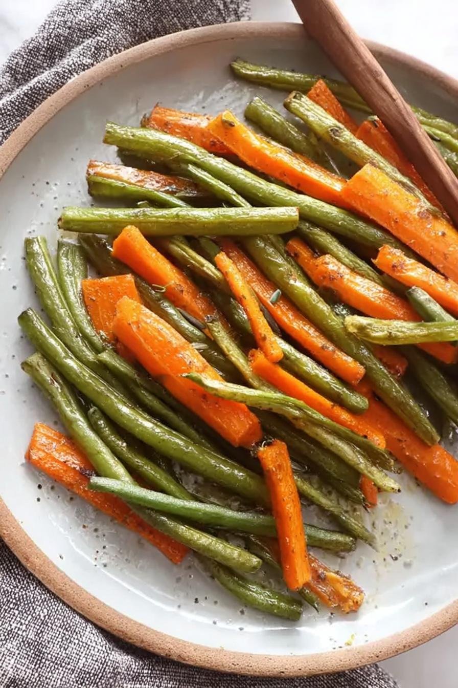 Roasted Green Beans and Carrots