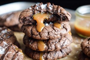 Salted Caramel Brownie Cookies