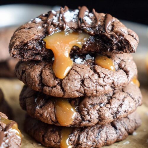 Salted Caramel Brownie Cookies