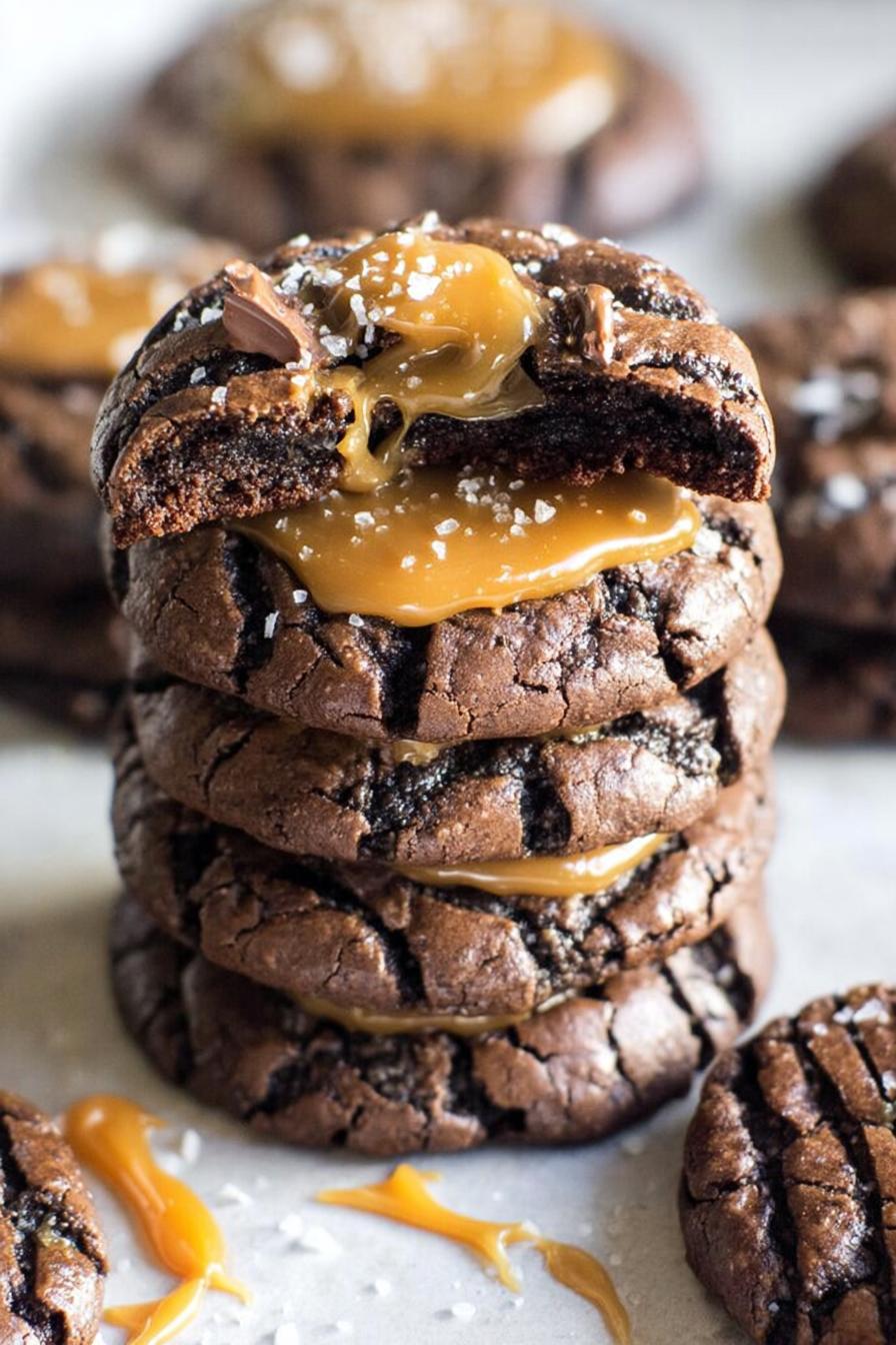 Salted Caramel Brownie Cookies