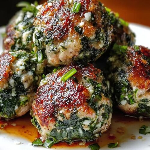Spinach Garlic Meatballs
