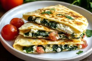 Spinach and Feta Quesadillas