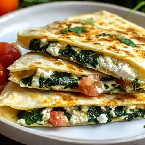 Spinach and Feta Quesadillas