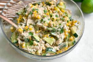 Street Corn Creamy Cucumber Salad