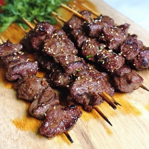 Teriyaki Sesame Beef Skewers