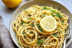 spring Browned Butter Lemon Dill Pasta