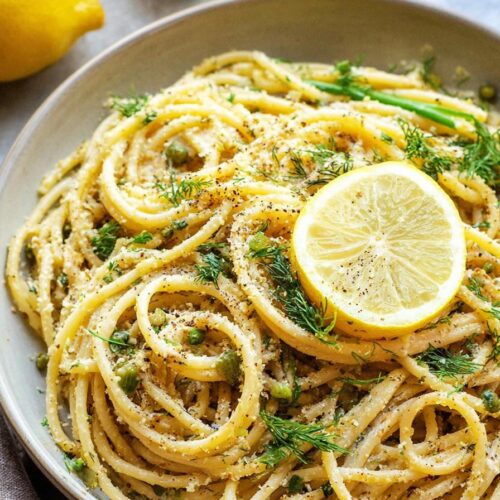 spring Browned Butter Lemon Dill Pasta
