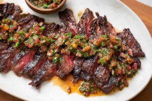 Grilled Skirt Steak with Grated Tomato Salsa (3)