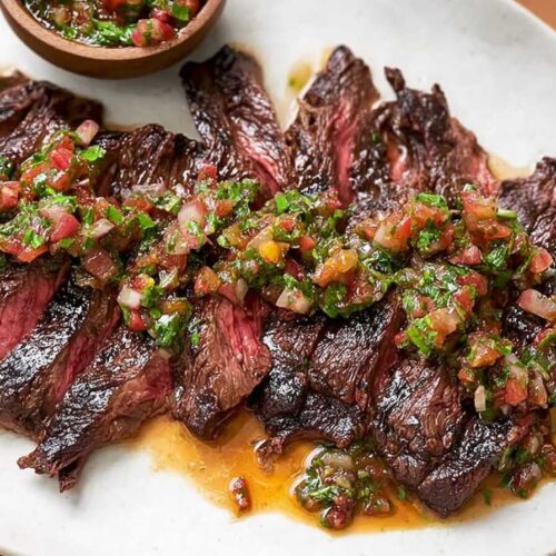 Grilled Skirt Steak with Grated Tomato Salsa (3)