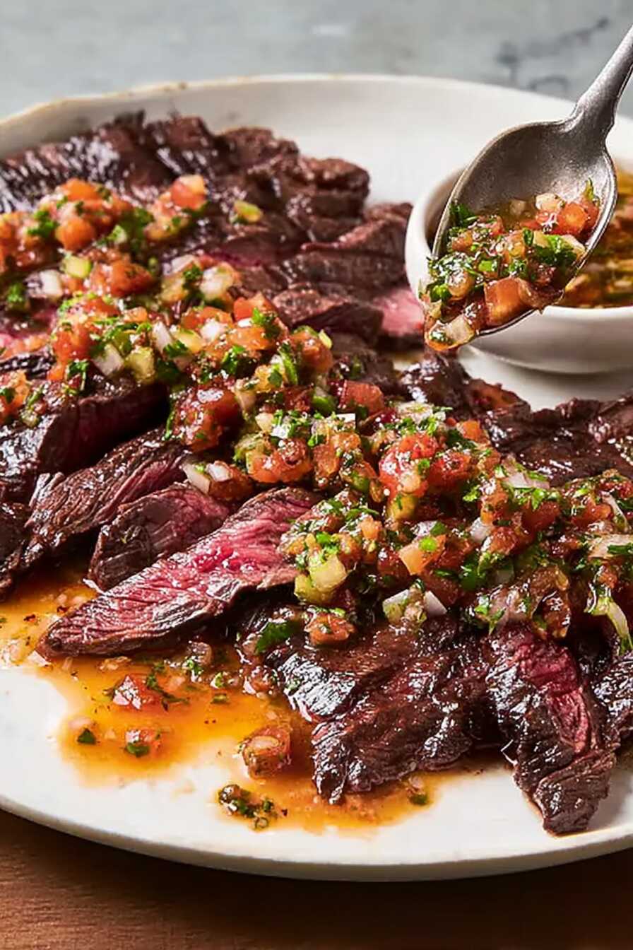 Grilled Skirt Steak with Grated Tomato Salsa (4)
