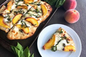 Peach and Basil Naan Bread Pizza (3)