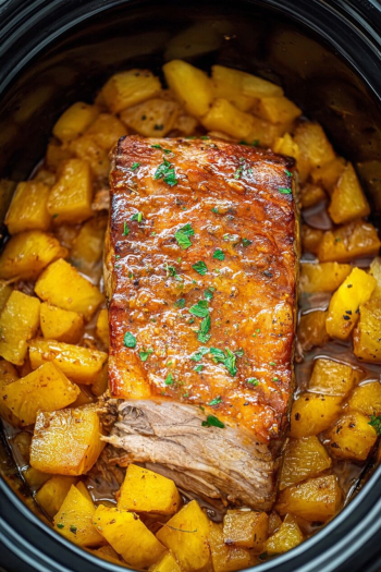 Slow Cooker Pineapple Pork Loin