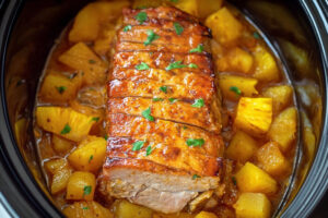 Slow Cooker Pineapple Pork Loin