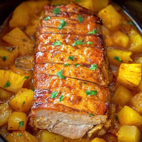 Slow Cooker Pineapple Pork Loin