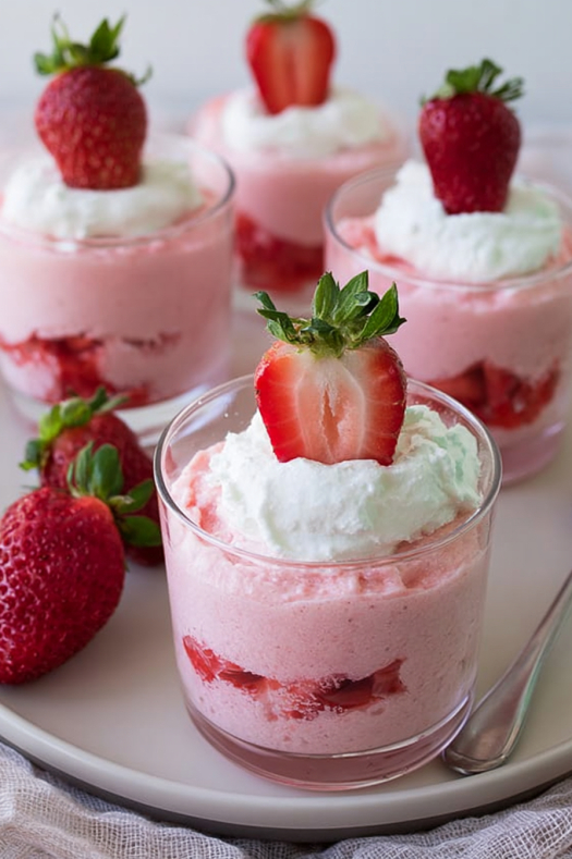 Easy Fresh Strawberry Mousse